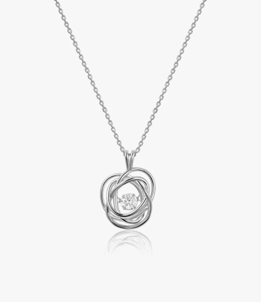 Infinity Necklace White Gold-Vermeil by FLUORITE