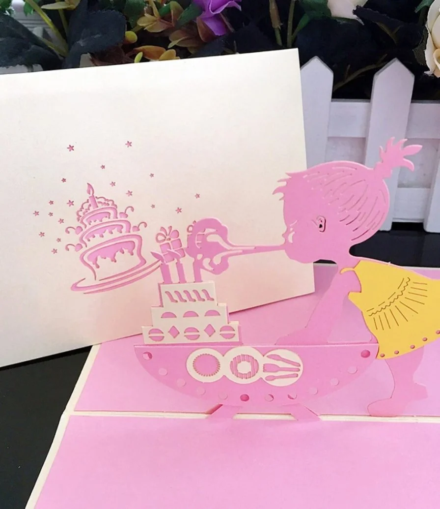 Birthday Princess 3D Greeting Card