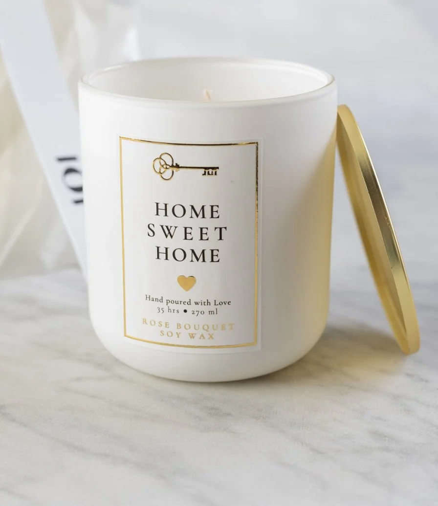 New Home Flower & Candle Gift Bundle