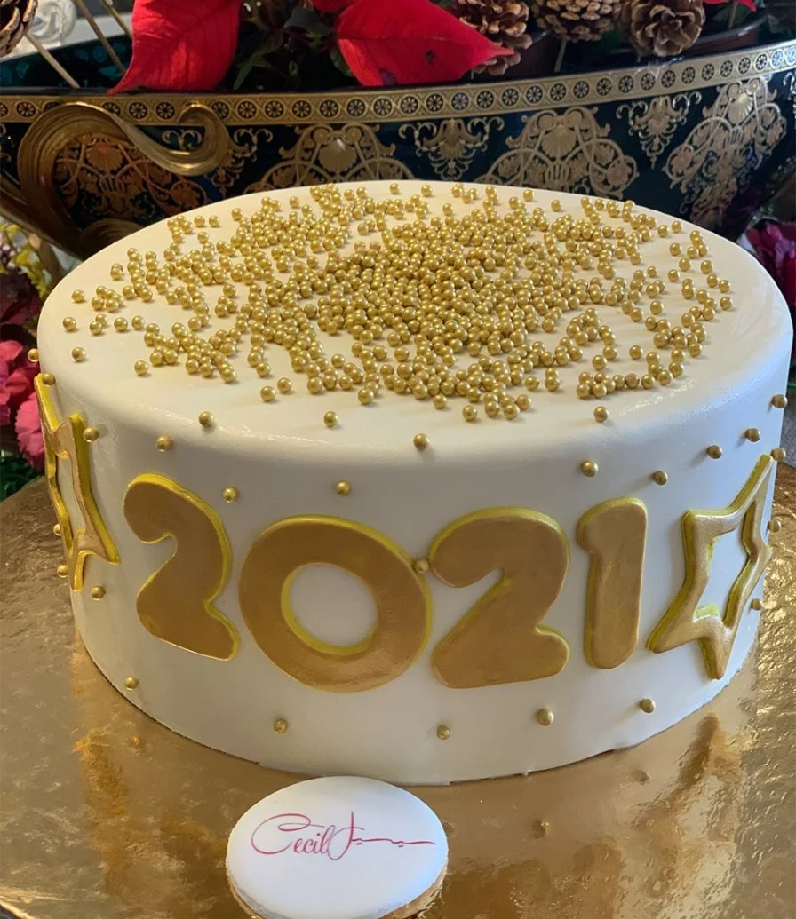 New Year Celebrations Cake - Golden