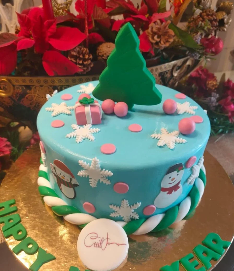 New Year Celebrations Cake With Colorful Design