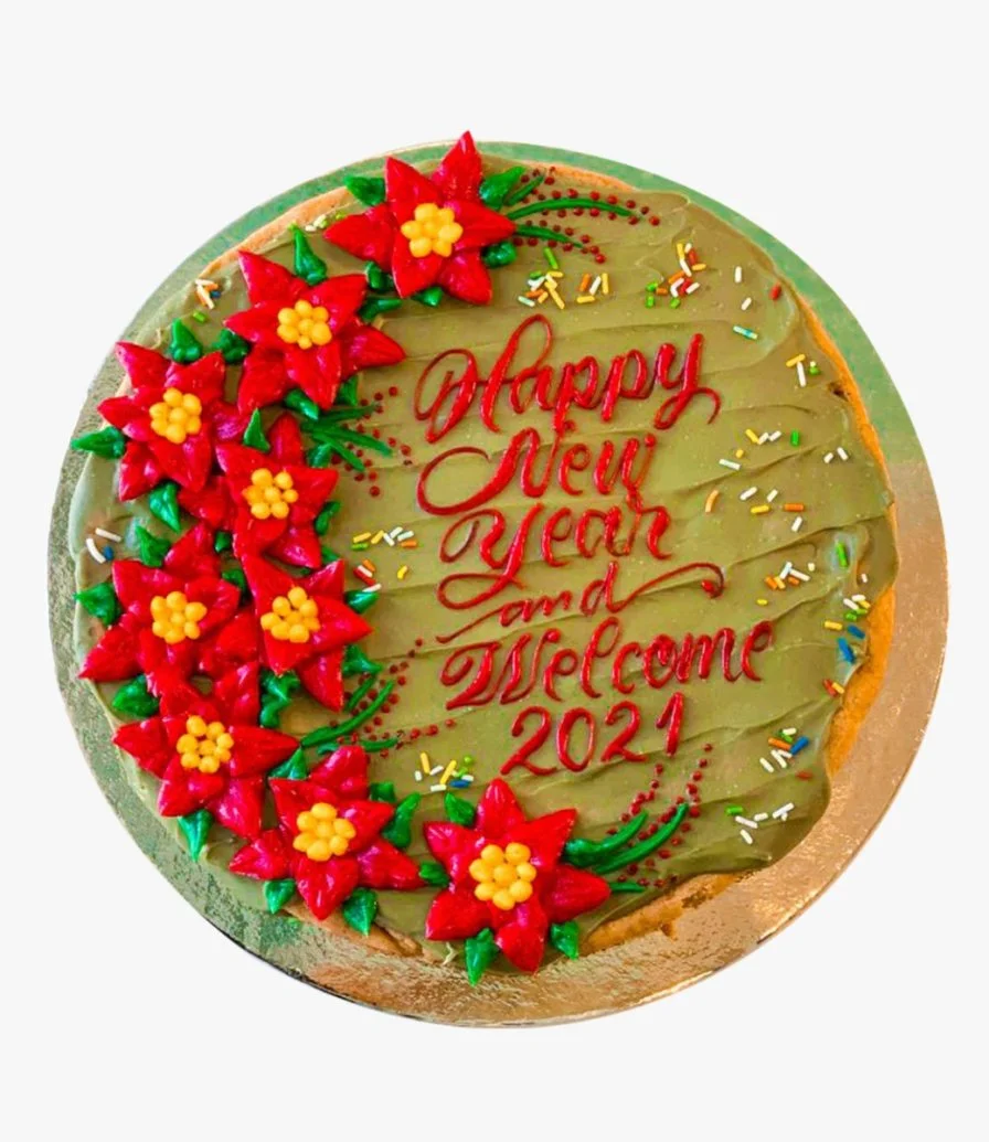 New Year Pistacho Cookie Cake