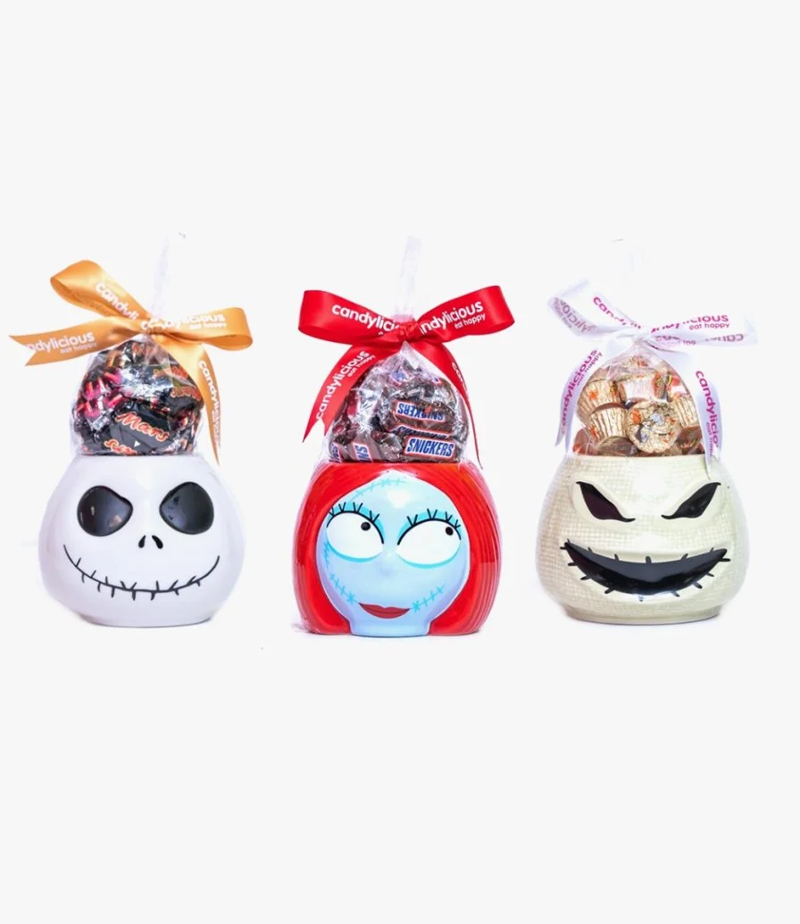Nightmare Before Christmas Mugs with Chocolates By Candylicious