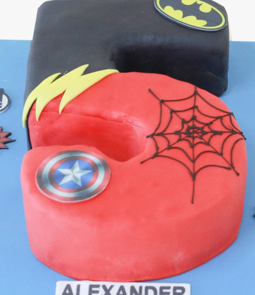 Number 5 Superhero Cake By Pastel Cakes