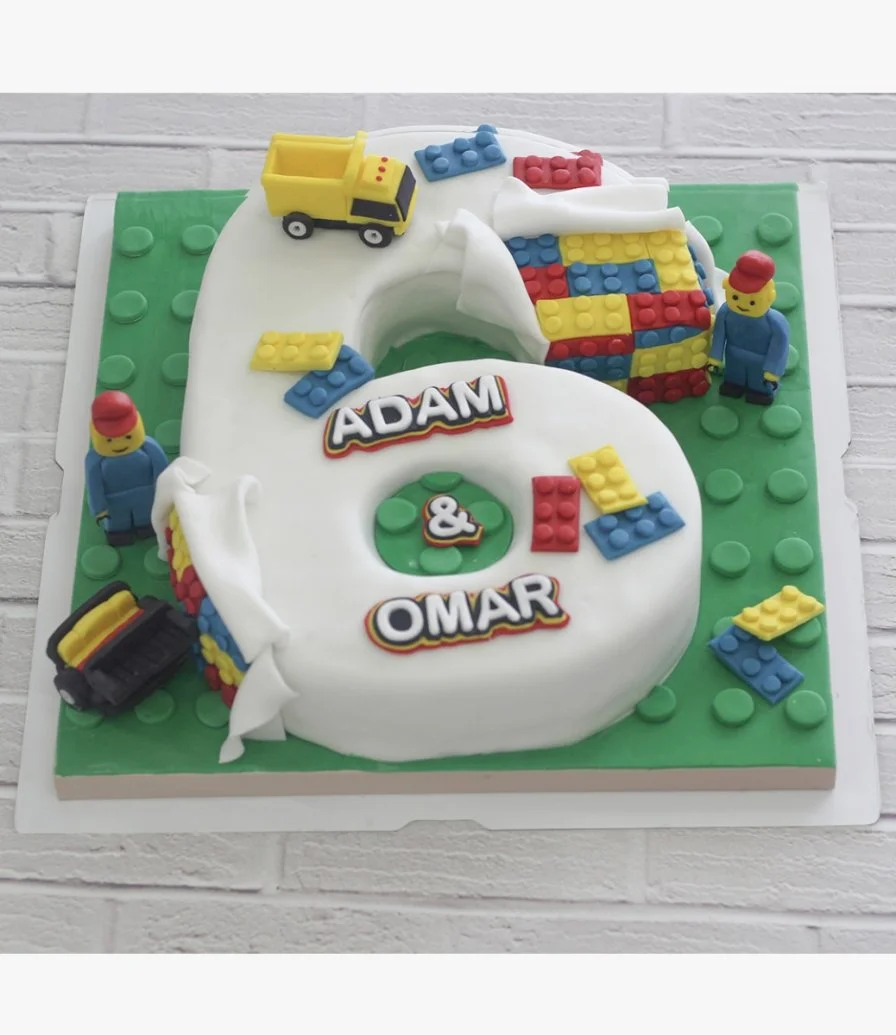 Number 6 Lego Cake By Pastel Cakes