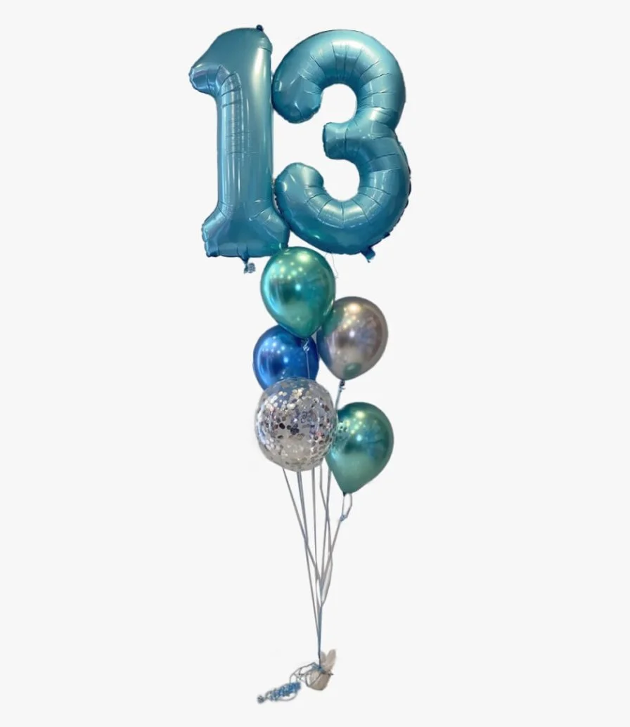Number Balloon Arrangement