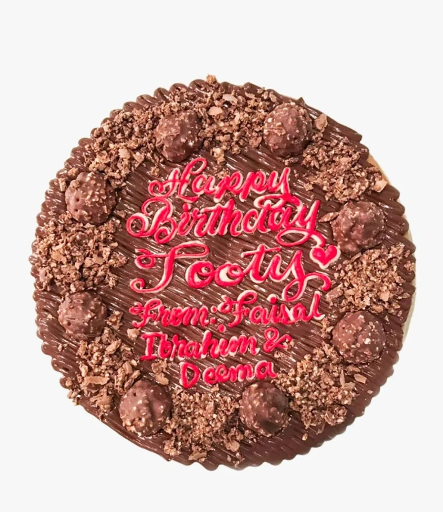 Nutella & Ferrero Rocher Customised Cookie Cake 