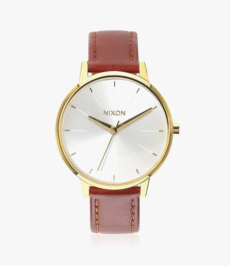 The Brown Leather Nixon Watch for Women