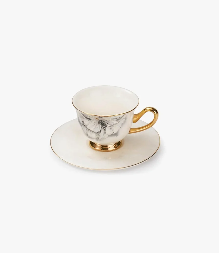 Otantik Bloom-Porcelain Tea Sets-Grey