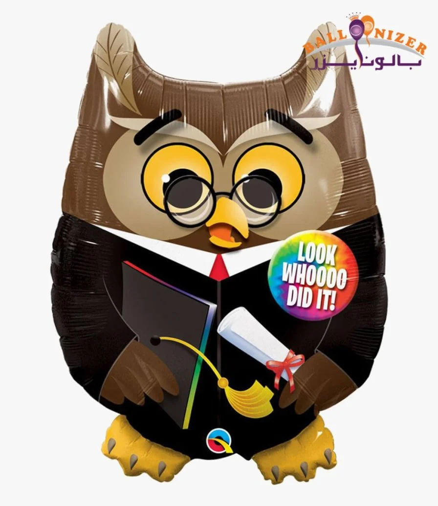 Owl Grad Foil Balloon