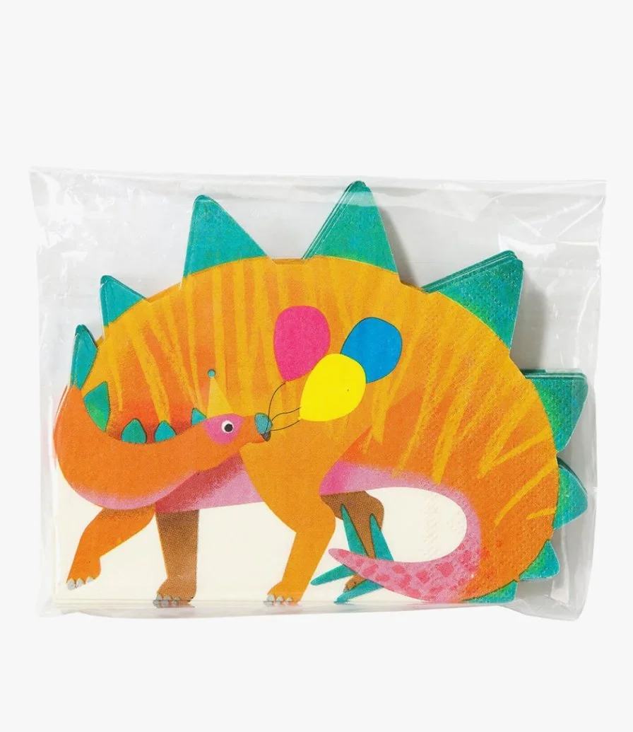 Party Dinosaur Shaped Napkin 16pc Pack by Talking Tables