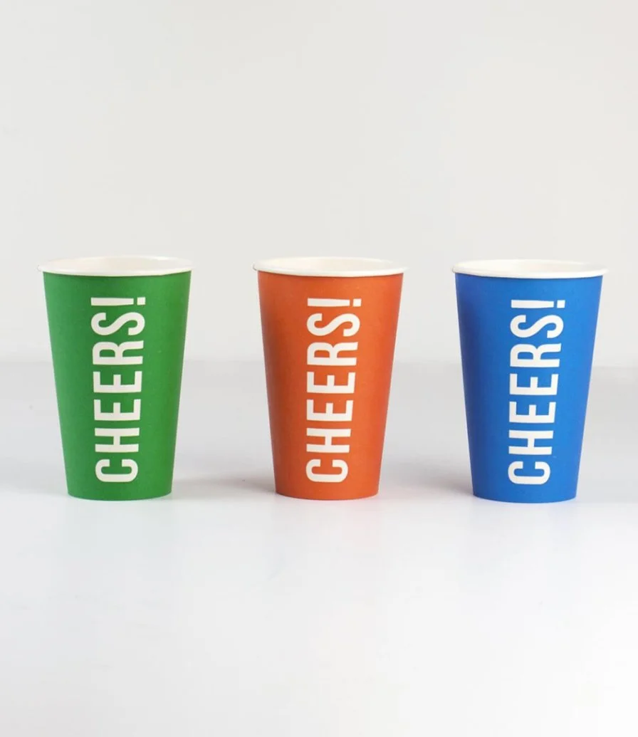 Party Like There is a Tomorrow Green Paper Cups 8pc Pack by Talking Tables