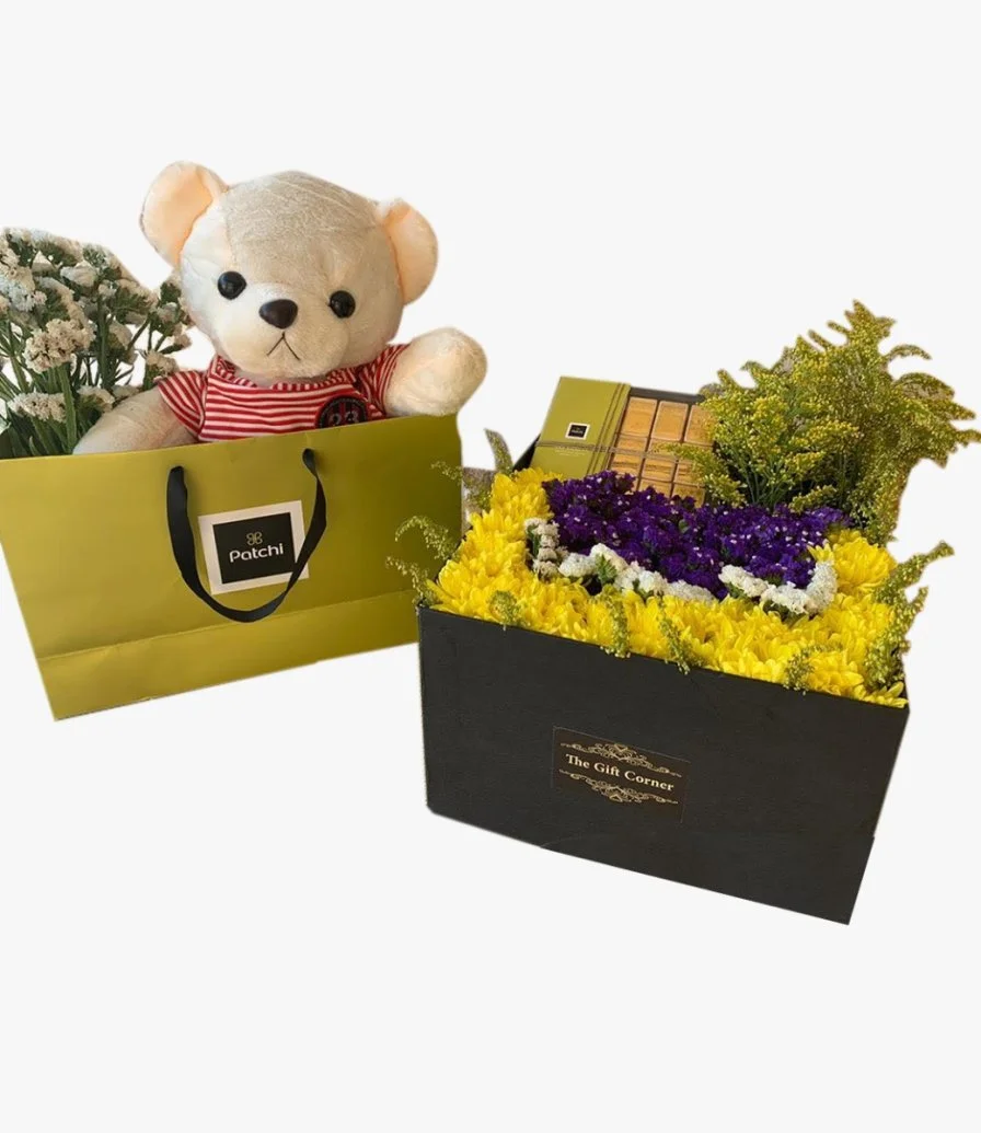 Patchi Chocolate and Teddy Bear Gift Box