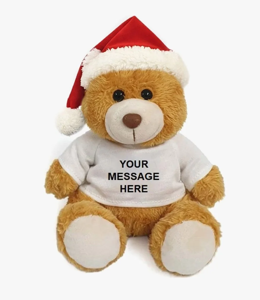 Personalised Golden Christmas Teddy Bear