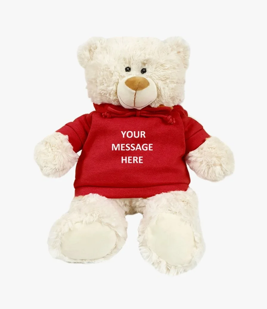 Personalised Teddy Bear With Hoodie - Multiple Colours