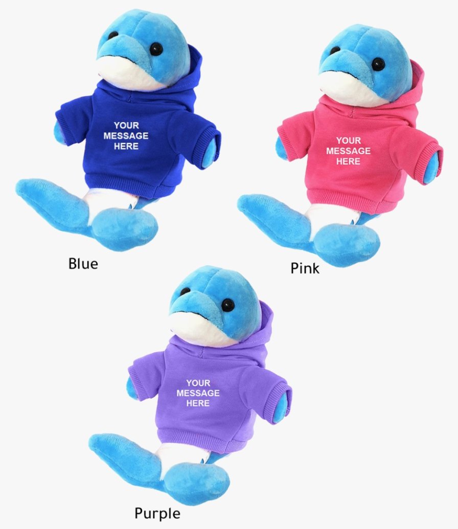 Personalised Toy Dolphin - Multiple Colours