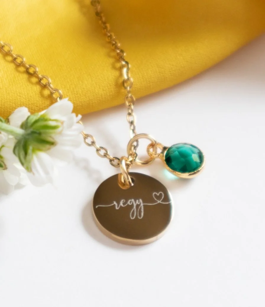 Personalised Name Engraved Calligraphy Necklace