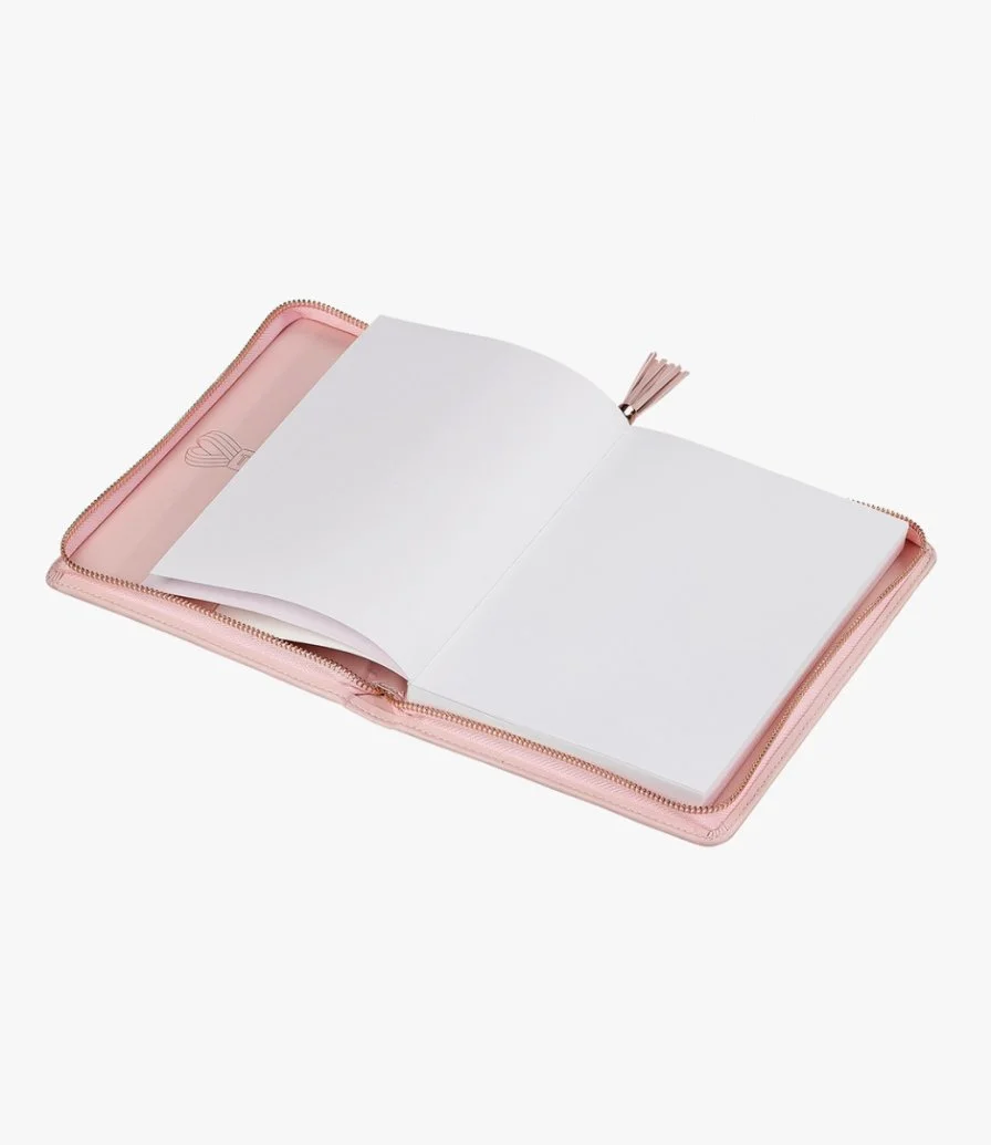 A5 Tassel Folio Pink by Ted Baker