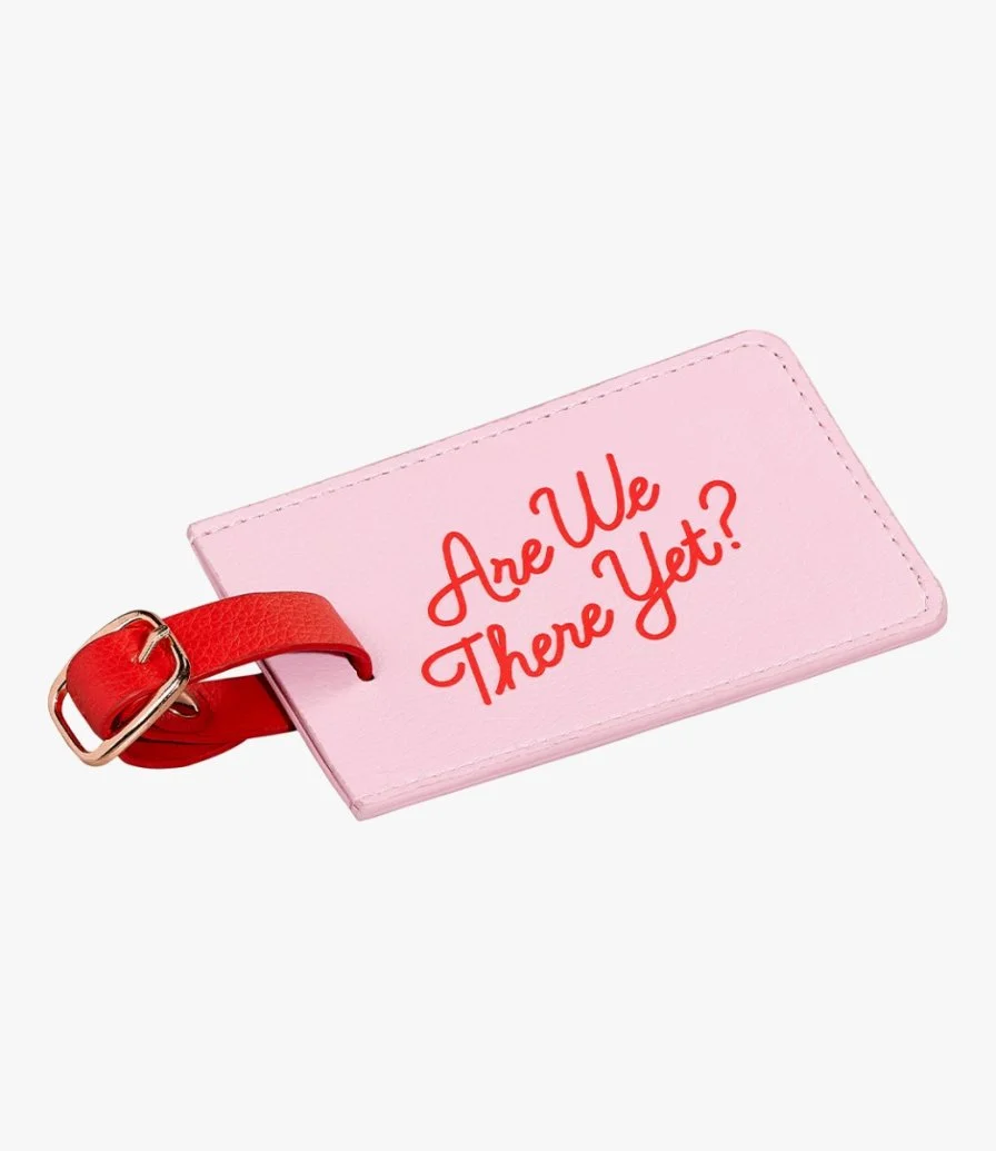 Pink and Red Luggage Tag by Yes Studio