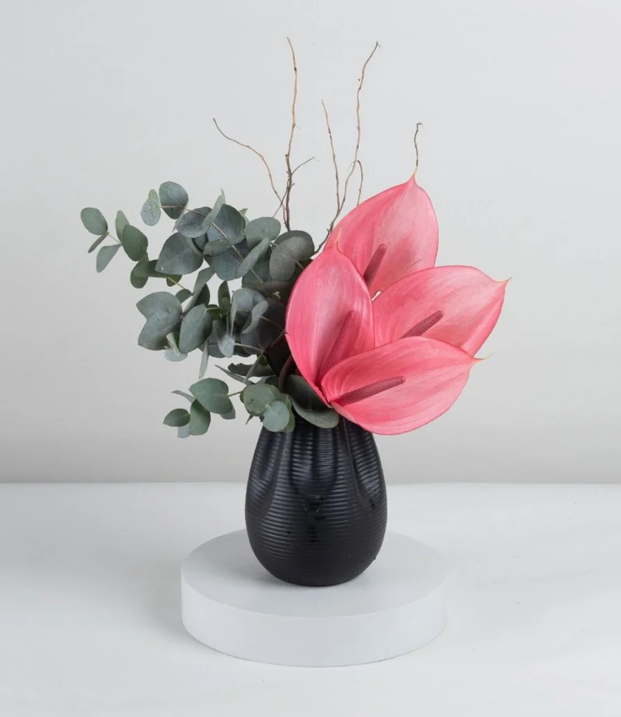 Pink Antrium Flower Arrangement