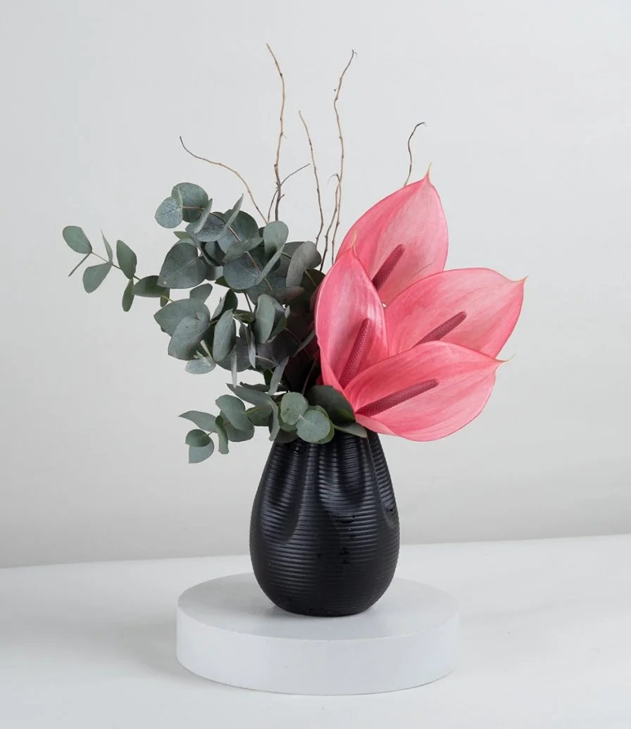 Pink Antrium Flower Arrangement