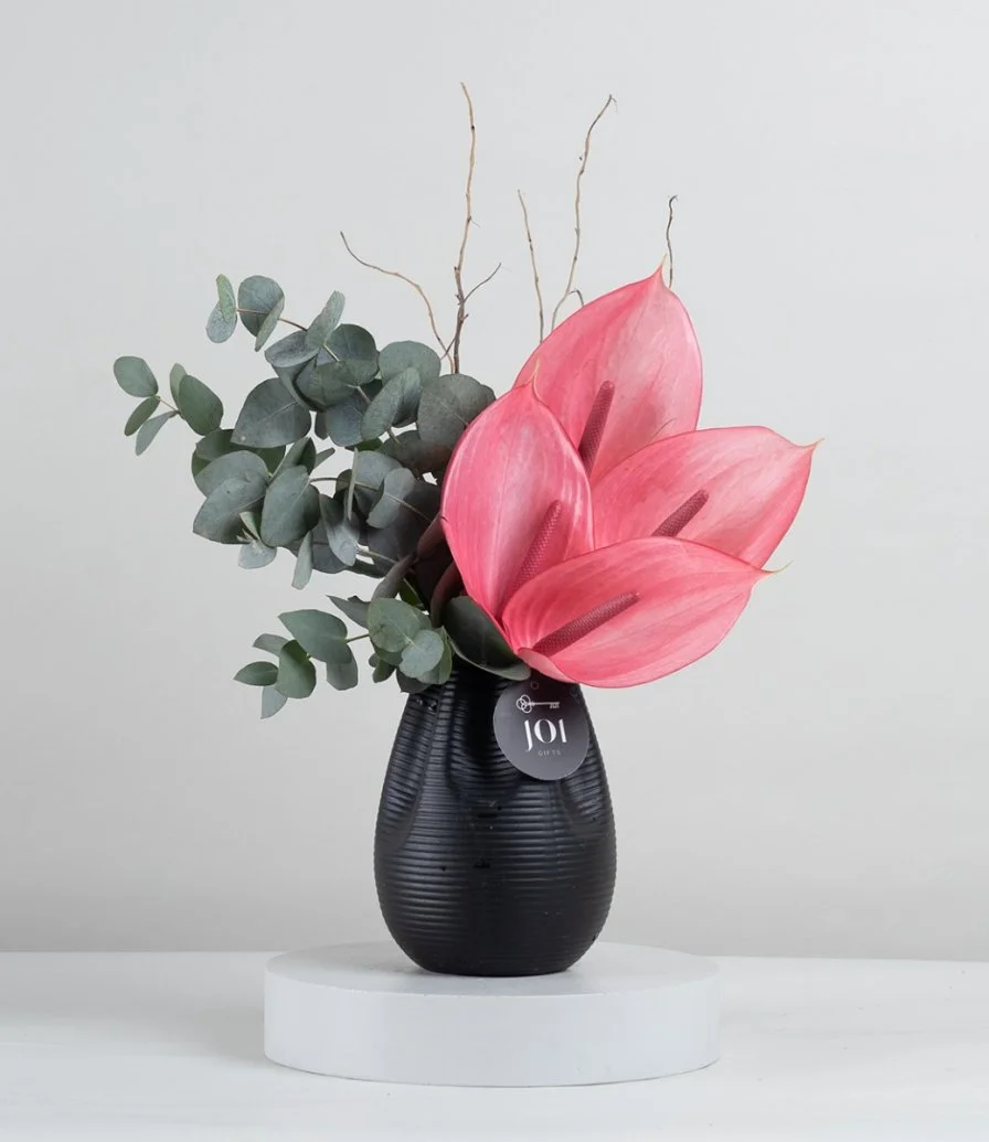 Pink Antrium Flower Arrangement