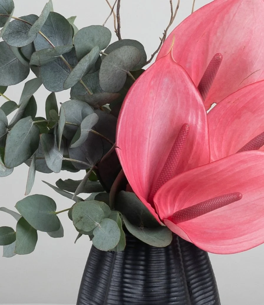 Pink Antrium Flower Arrangement