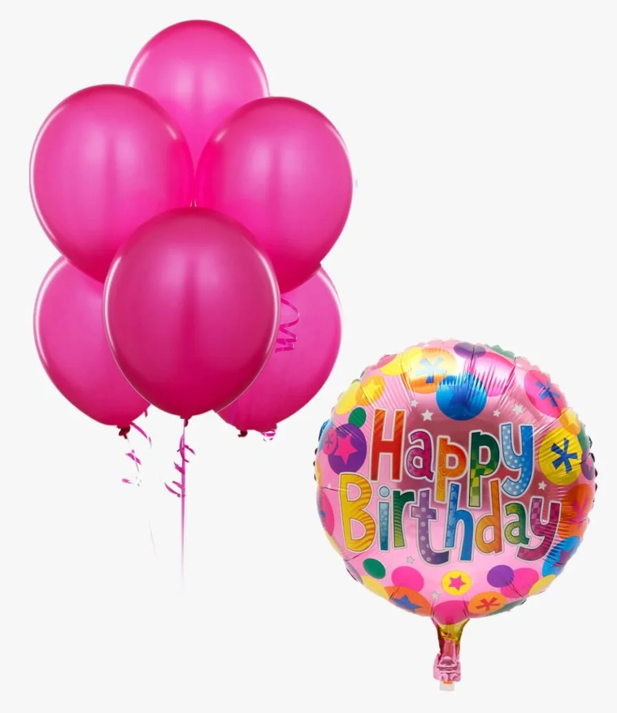 Pink Balloons Birthday Bundle
