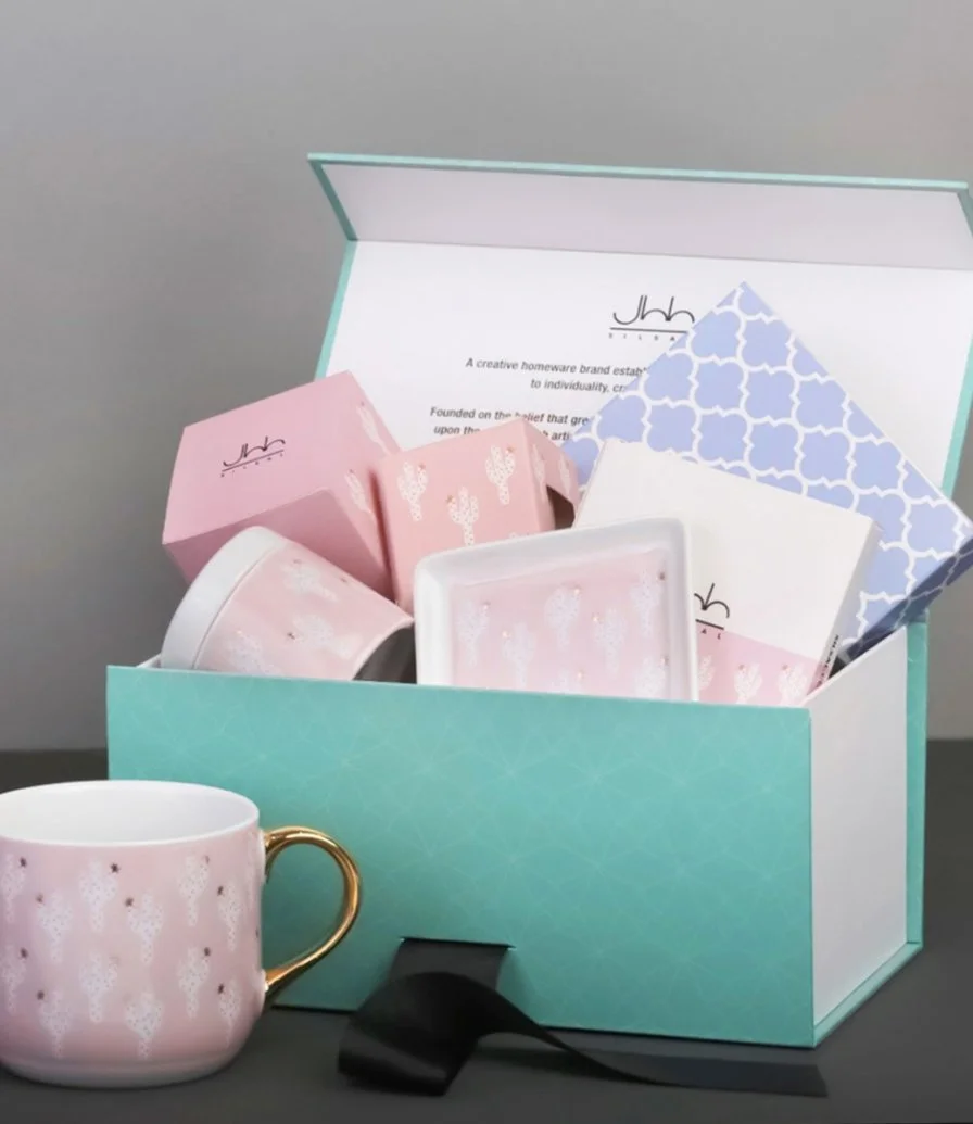 Pink Cacti Gift Box By Silsal