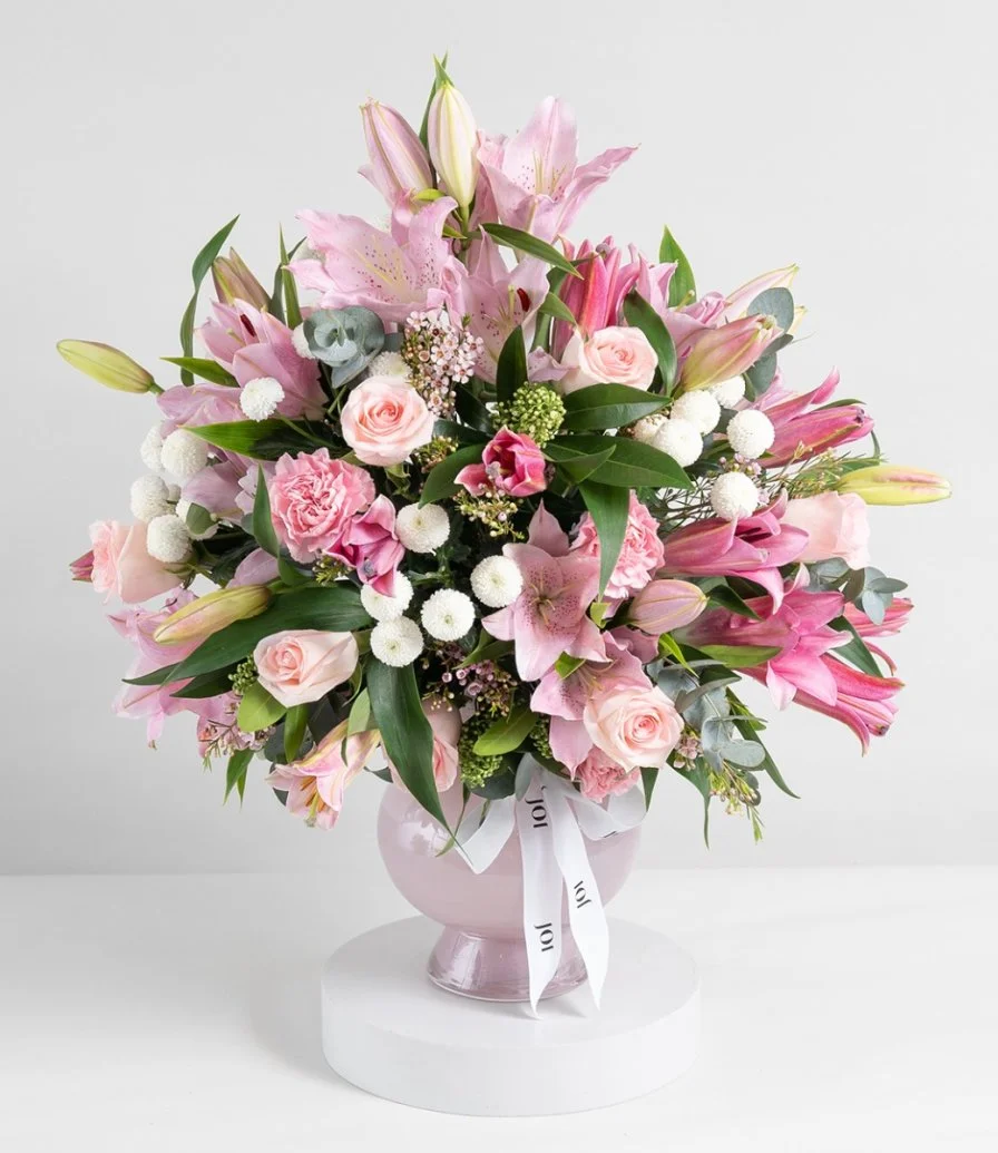 Pink Casablanca Flower Arrangement