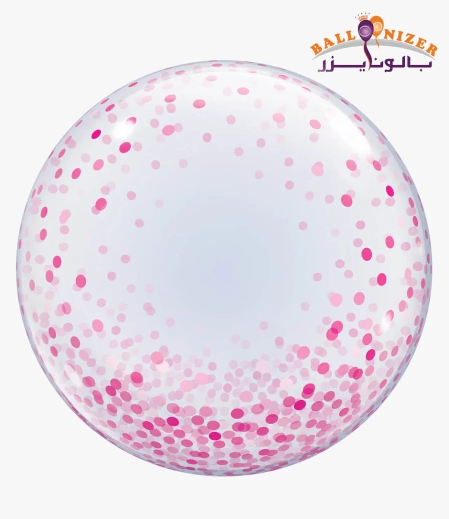 Pink confetti Bubbles Balloon