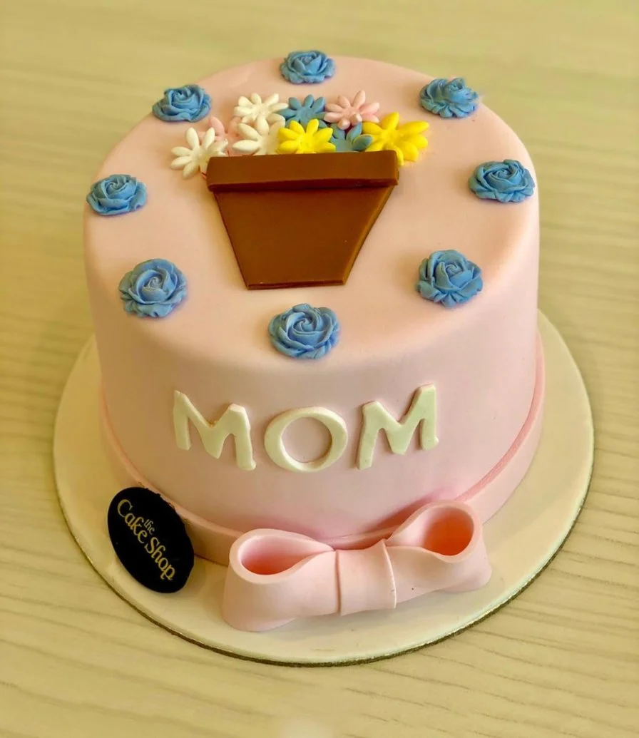 Pink Flowers Mom Cake by The Cake Shop