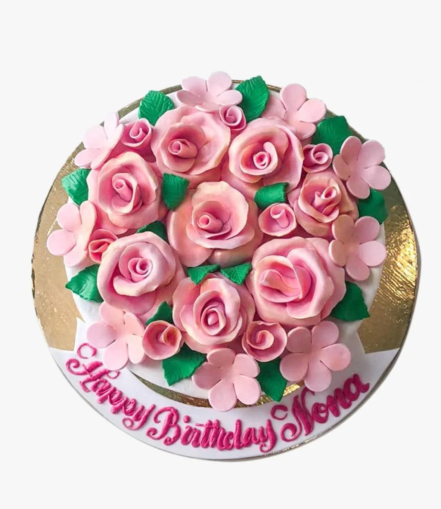 Pink Garden Cookie Cake
