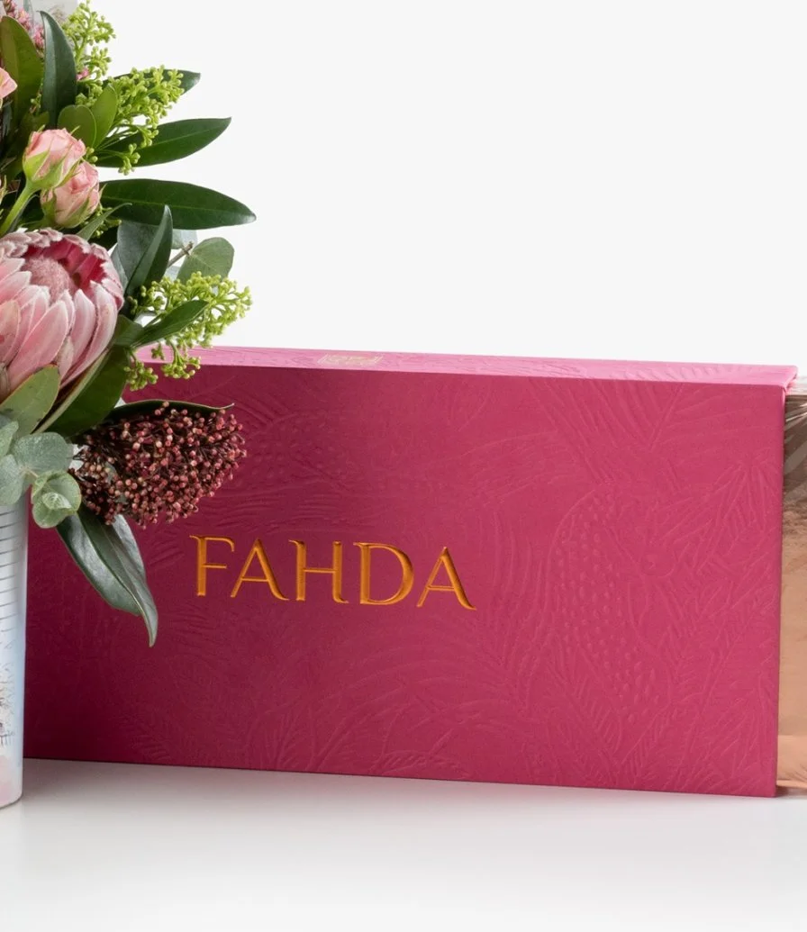 Pink Garden Flowers and Crispy Chocolate by Fahda Bundle
