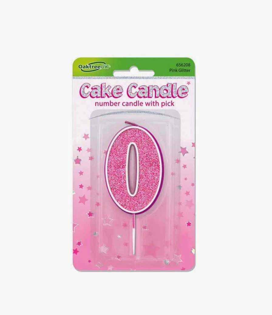 Pink Glitter Candle No. (0)