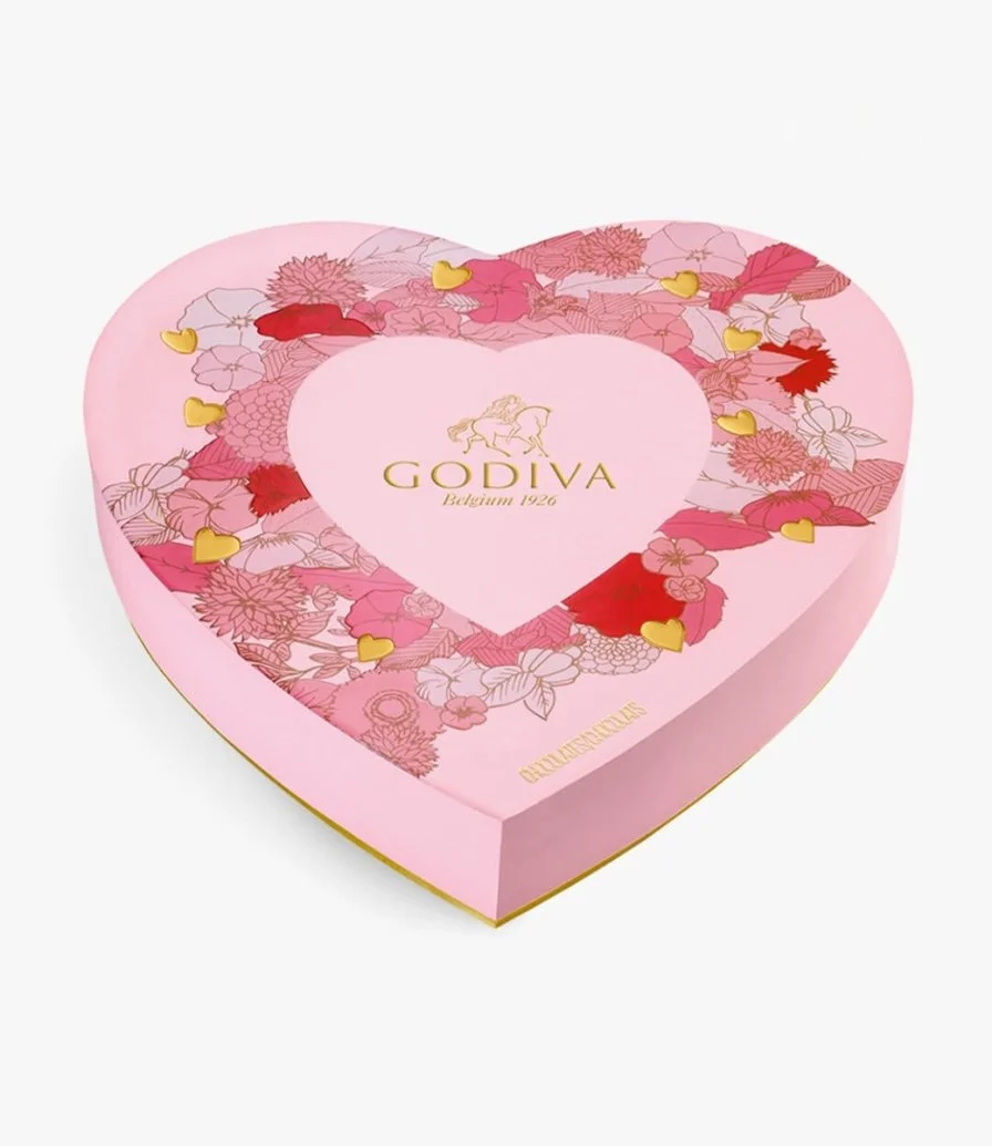 Pink Heart-shaped Chocolate Box by Godiva