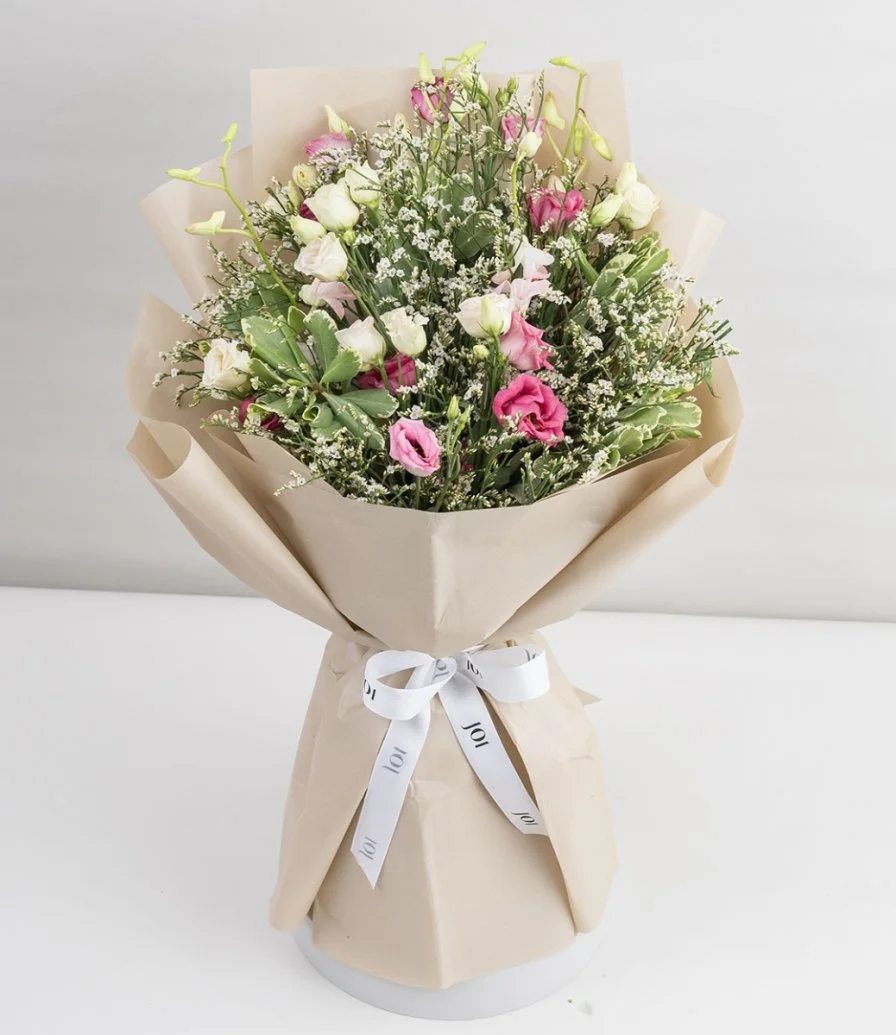 Pink Lisianthus Hand Bouquet