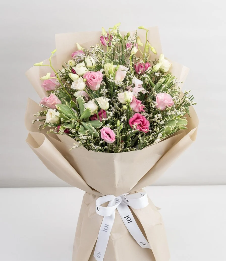 Pink Lisianthus Hand Bouquet