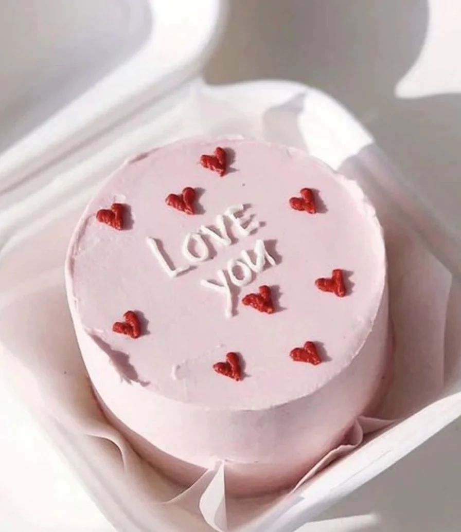 Pink Love You Cake by Cake Flake