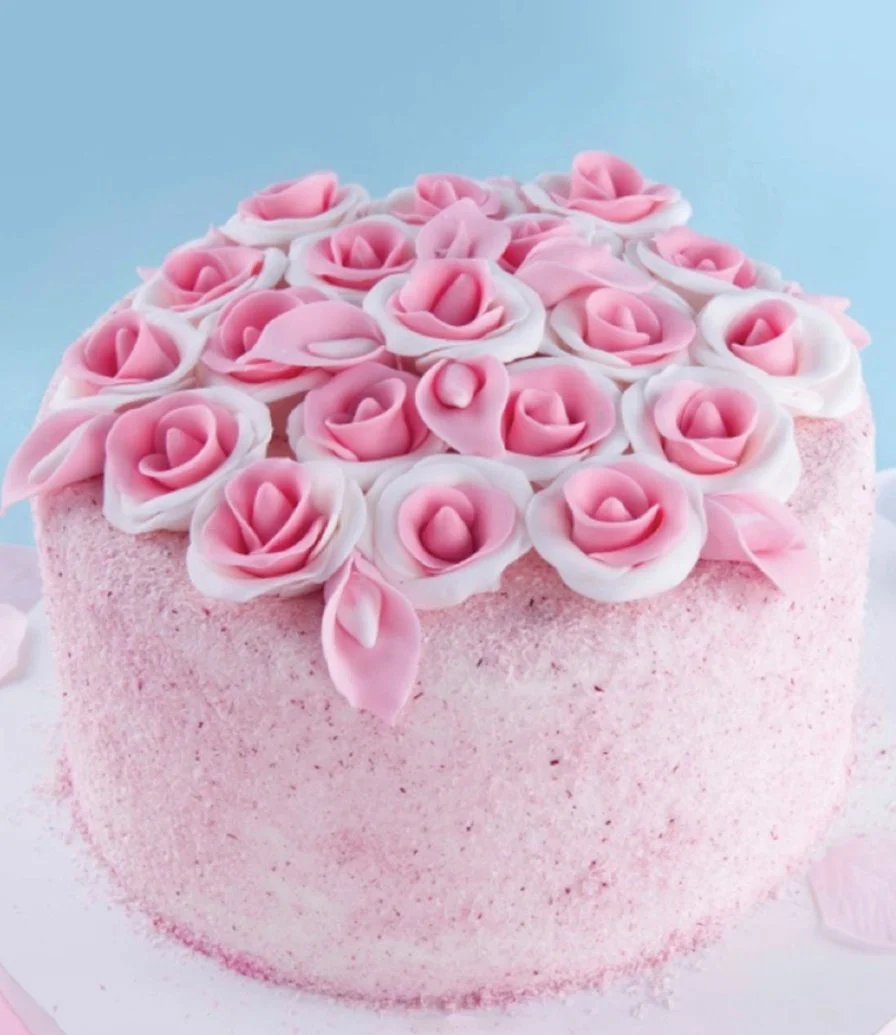 Pink Rose Cake by Bloomsbury's 