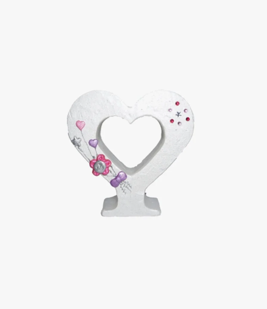 Pink Smiley Flower Letter Candle Heart 2
