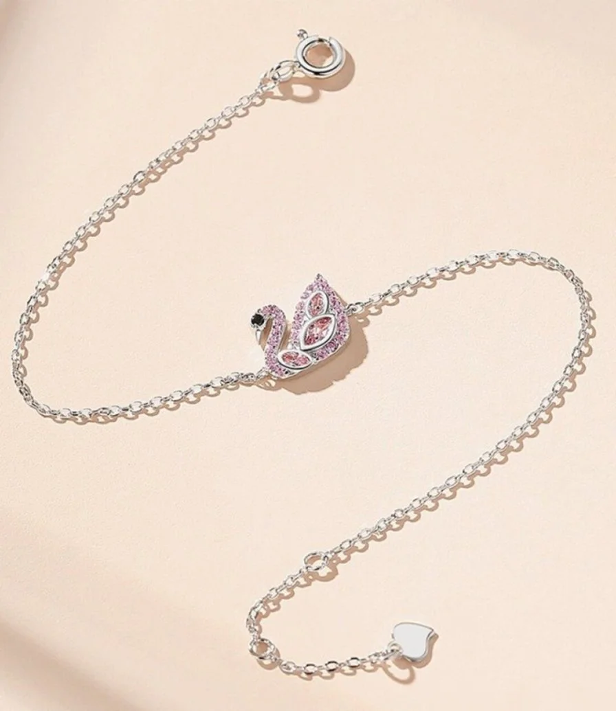 Pink Swan Bracelet by La Flor