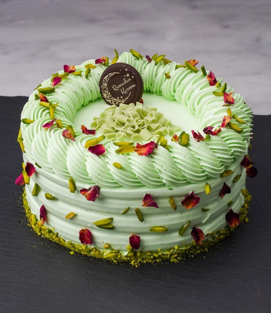 Pistachio & Rose Layer Cake By Bloomsbury's