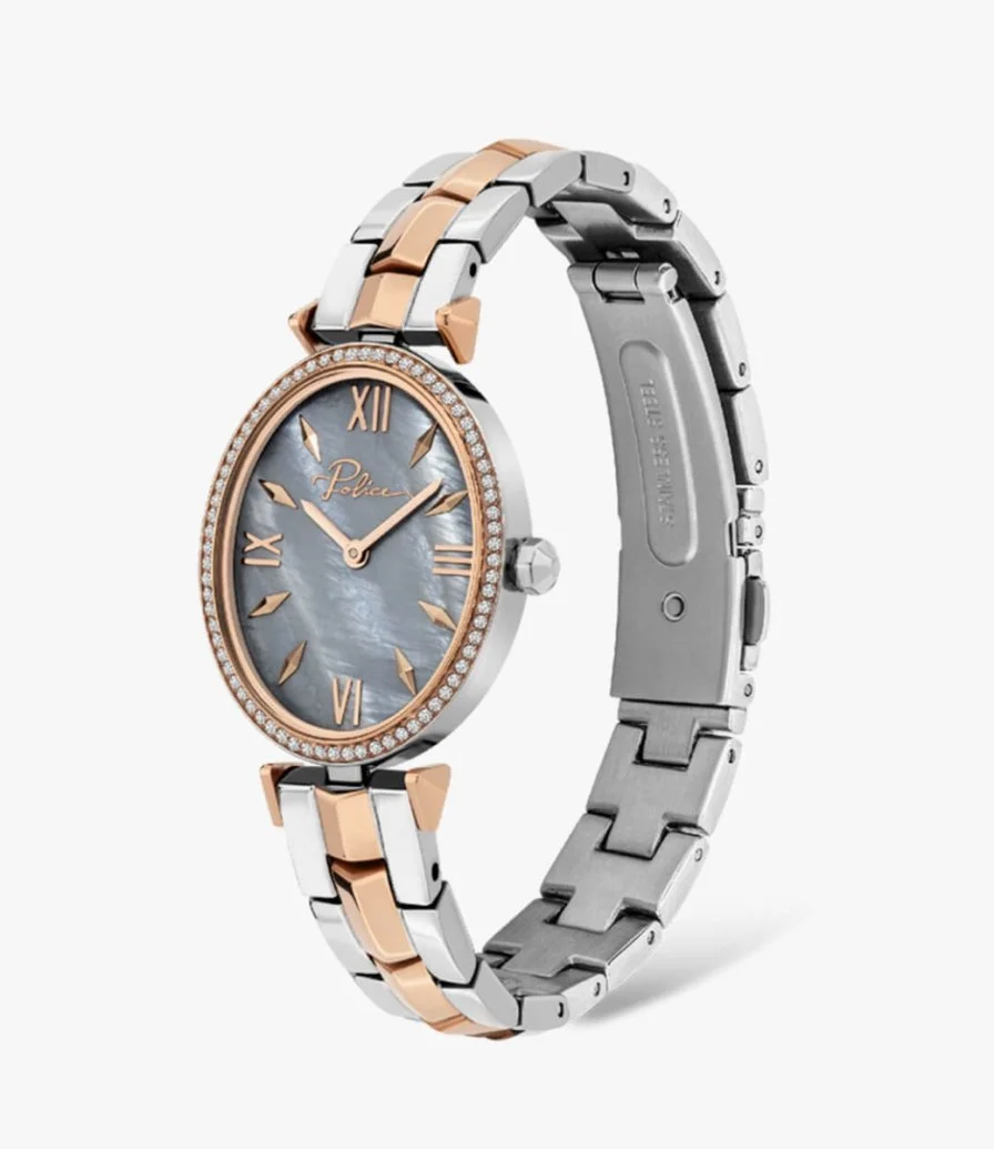 Police Olinville Analog Blue & Rose Gold Women's Watch