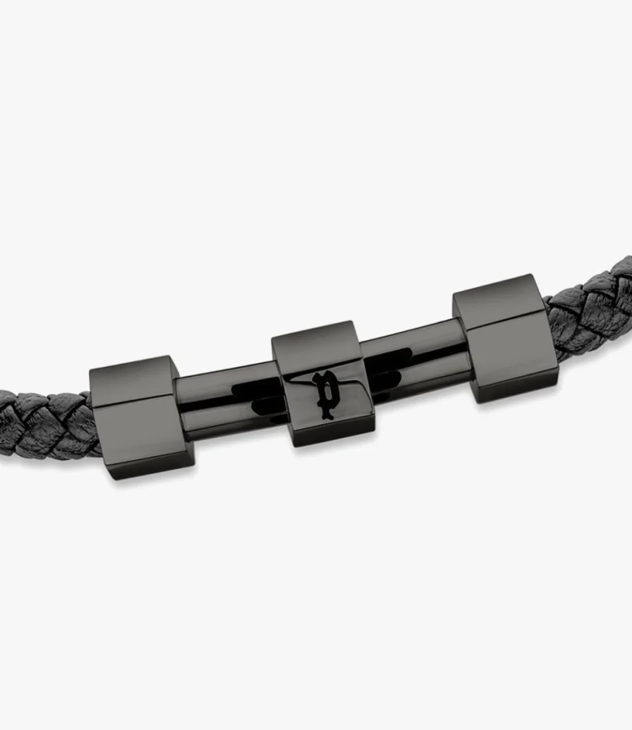 Police PE Hardware Leather Bracelet for Men