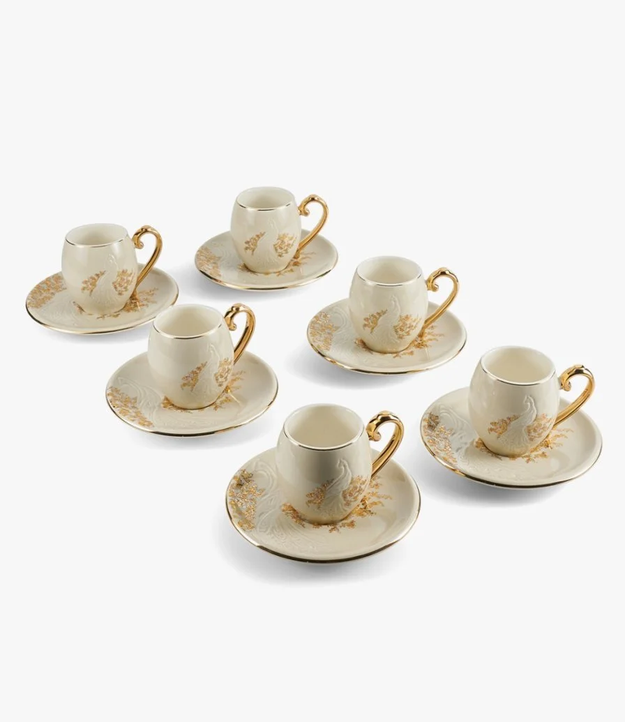 Porcelain  Tea Set 12Pcs From Hera - Beige