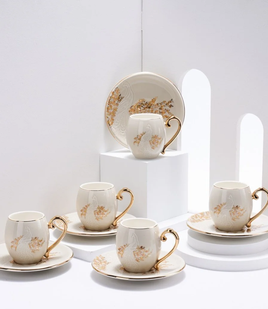 Porcelain  Tea Set 12Pcs From Hera - Beige