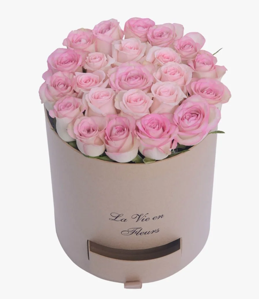 Pretty Pink Rose Box With Chocolates