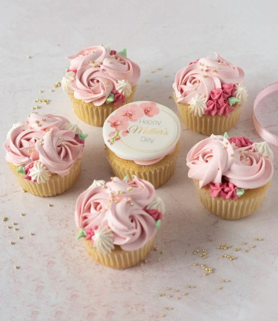 Pretty Pink Mother's Day Cupcakes Pack of 12 by Cake Social