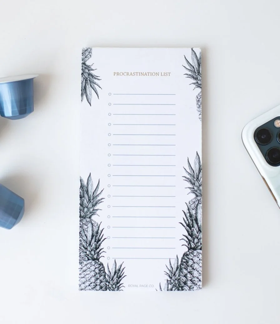 Procrastination List Small Notepad By The Royal Page Co